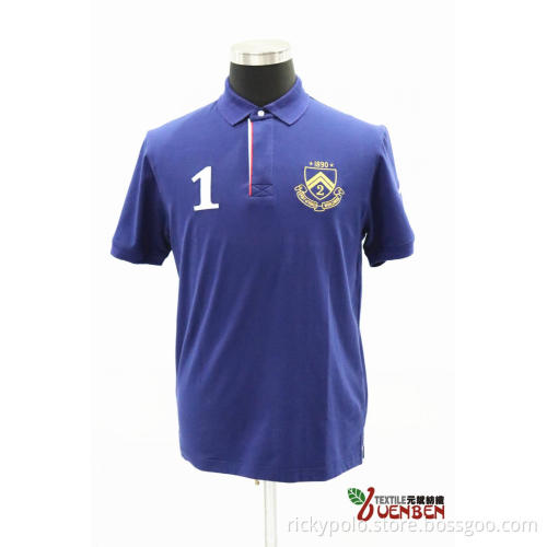 95%Cotton 5%Spandex Solid Jersey With Embroidery In Chest